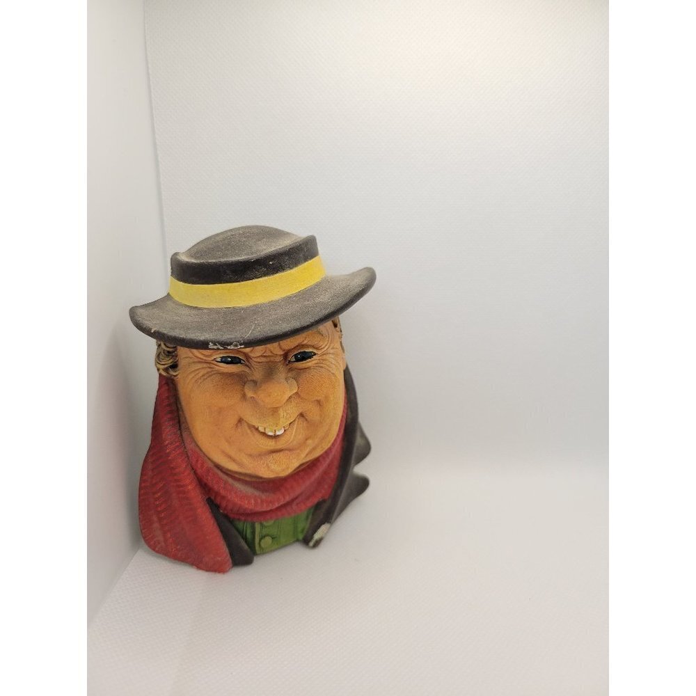 Tony Weller  Bosson England Chalkware Wall Hanging Head